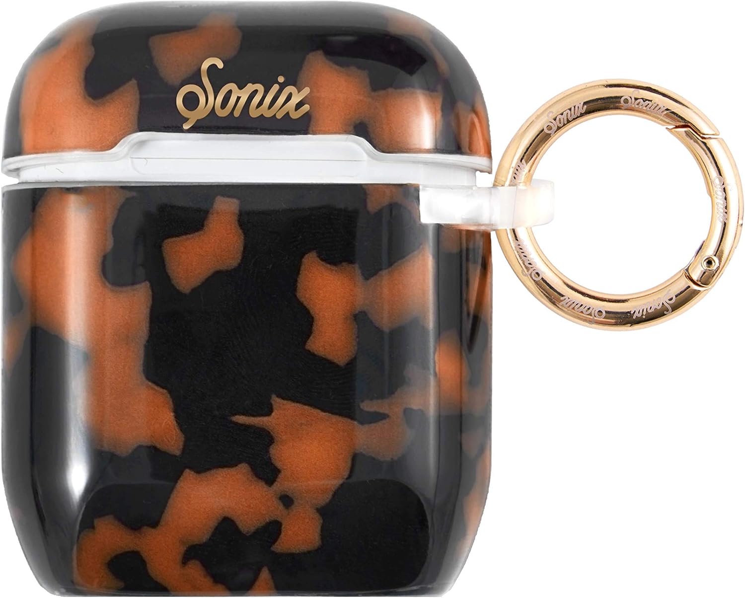 Sonix Funda marrón para Airpod Gen 1  Gen 2 tapa dura Funda protectora de leopardo para Apple Airpods