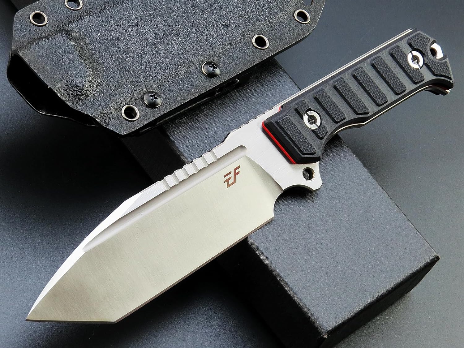 Eafengrow EF135 Cuchillo de hoja fija DC53 Hoja de acero G10 Mango Full Tang Heavy Duty EDC Cuchillos rectos para trabajar en el campo, camping,