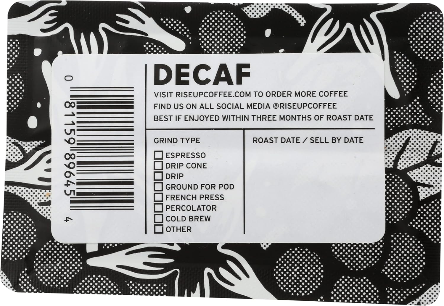 Café orgánico descafeinado orgánico certificado de comercio justo, 12 onzas, grano entero (descafeinado orgánico)