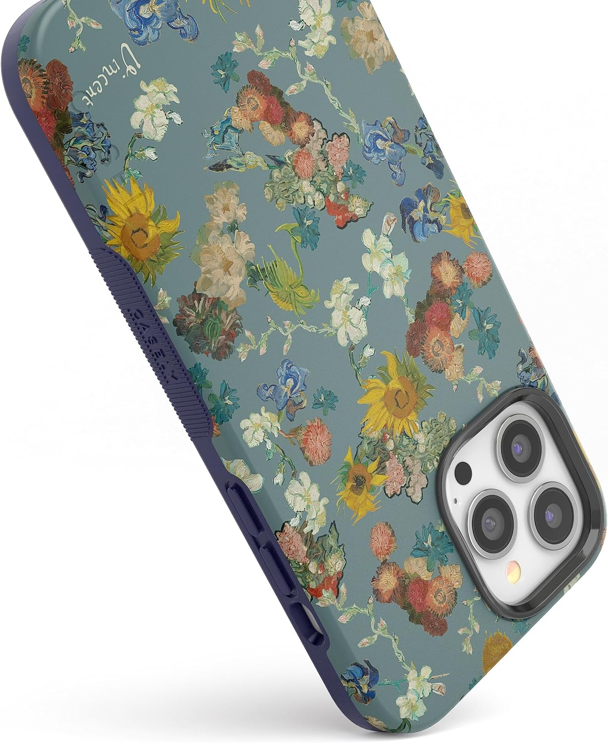 Casely Funda para iPhone 13 Pro  Flores de Van Gogh  50 aniversario  Compatible con MagSafe  Funda de teléfono iPhone 13 Pro