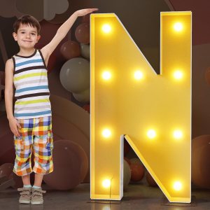 Xiomot Marco de mosaico de letras grandes con luz de marquesina de 4 pies para fiesta de cumpleaños, boda, telón de fondo, decoración de Xiomot Marco de mosaico de letras grandes con luz de marquesina de 4 pies para fiesta de cumpleaños, boda, telón de fondo, decoración de