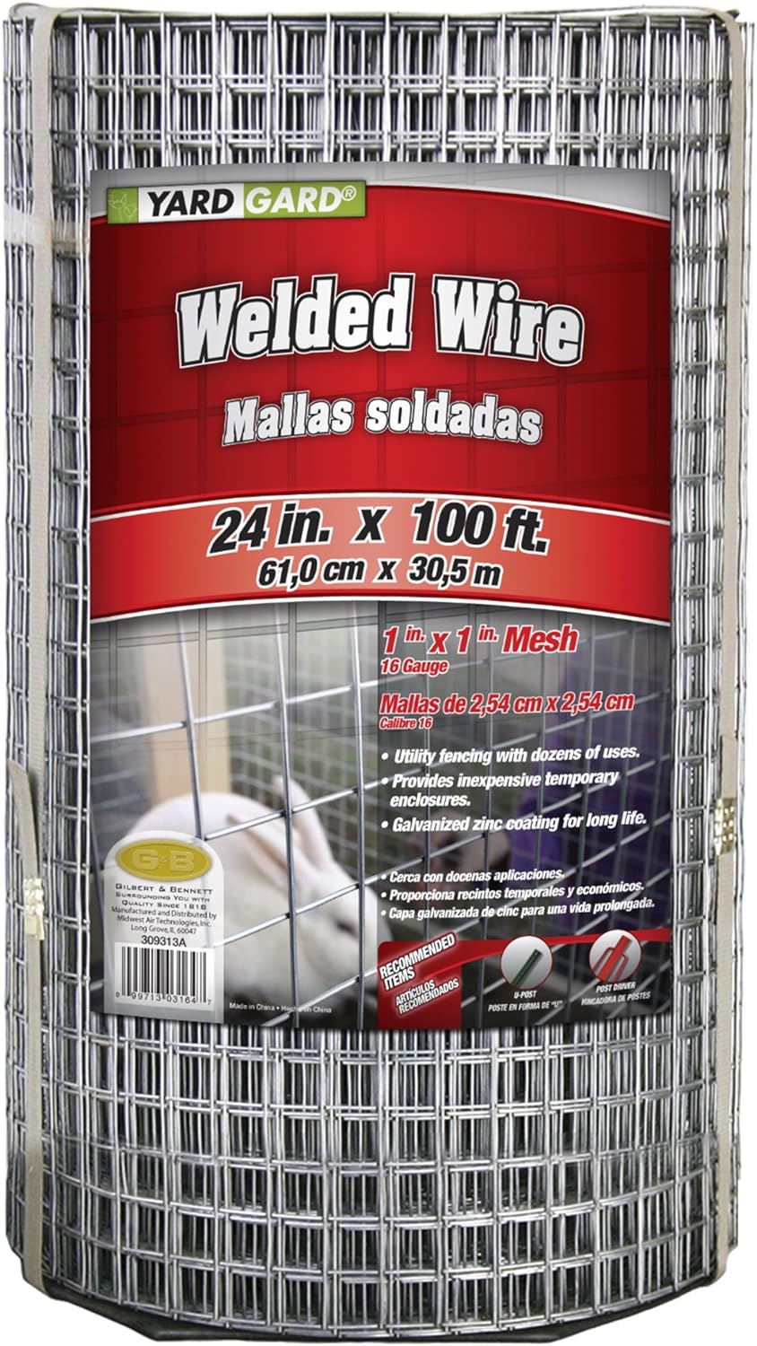 YARDGARD 309313A Alambre soldado, 24″ por 100 pies, color – galvanizado