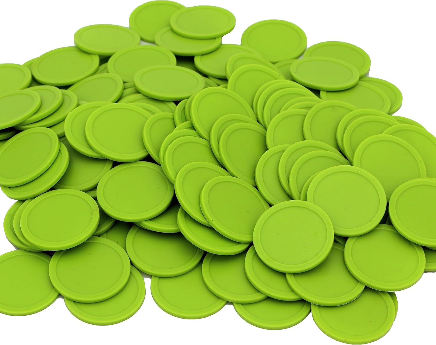 HAKITAROOM Caja de 1.37 pulgadas de 120 monedas de conteo para fichas de póquer y monedas de juego (1.37 pulgadas, verde césped)