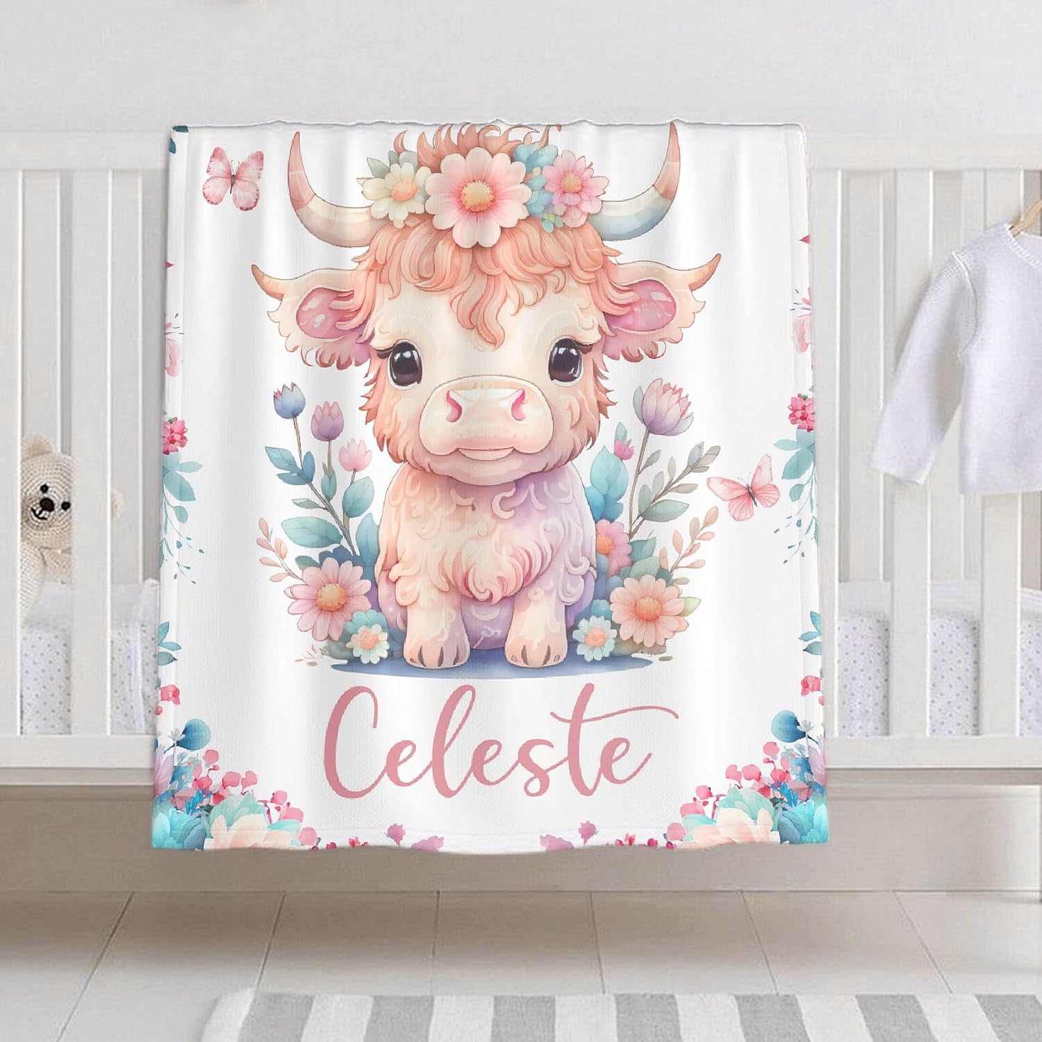 Manta de bebé personalizada para niñas y niños, manta de bebé personalizada con nombre para niños pequeños, baby shower, recién nacidos, guardería,