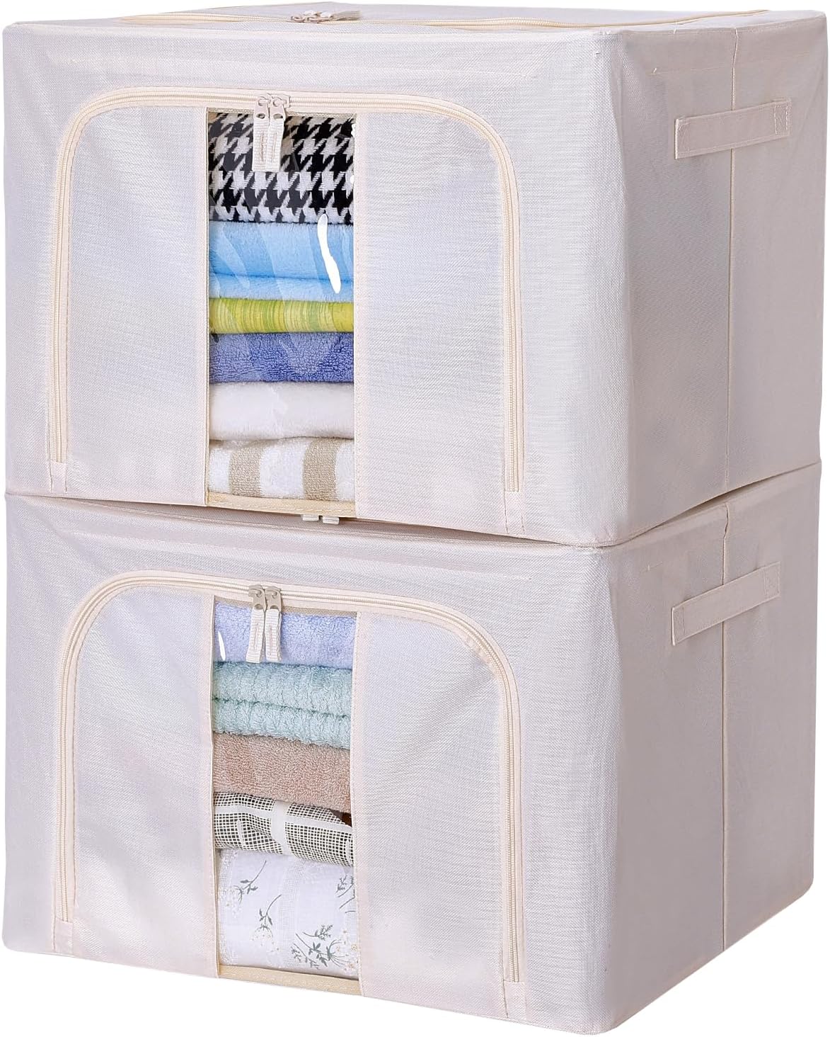 Minmallife Bolsa de almacenamiento de alambre de hierro – Cajas de almacenamiento plegables – Organizador de almacenamiento de sábanas – Caja de