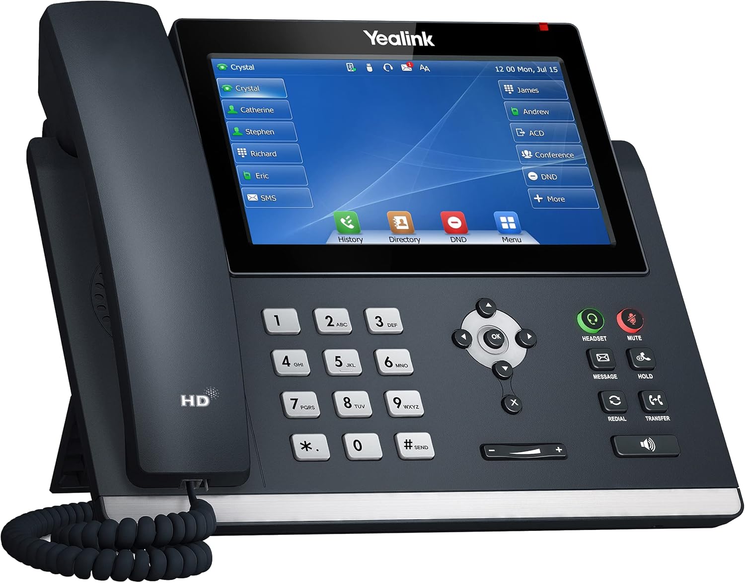 Yealink Teléfono IP T48U – Adaptador de corriente incluido