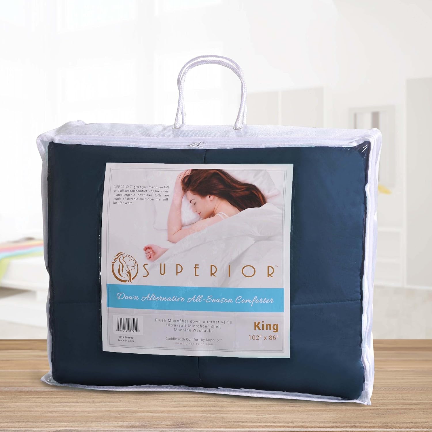 SUPERIOR Edredón reversible clásico para todas las estaciones, cómodo, esponjoso, acogedor, ligero, decorativo, relleno de edredón, felpa, esencial