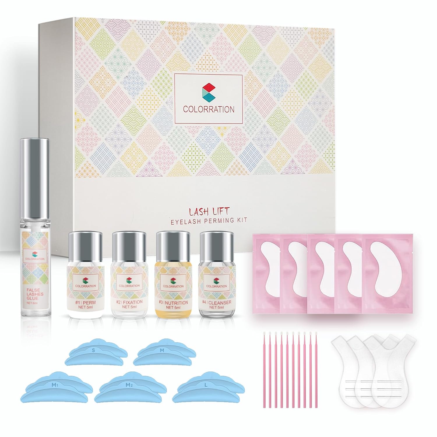 Kit de elevación de pestañas mejorado, kit de permanente de pestañas, permanente de pestañas, juego de extensión profesional de rizado, onda