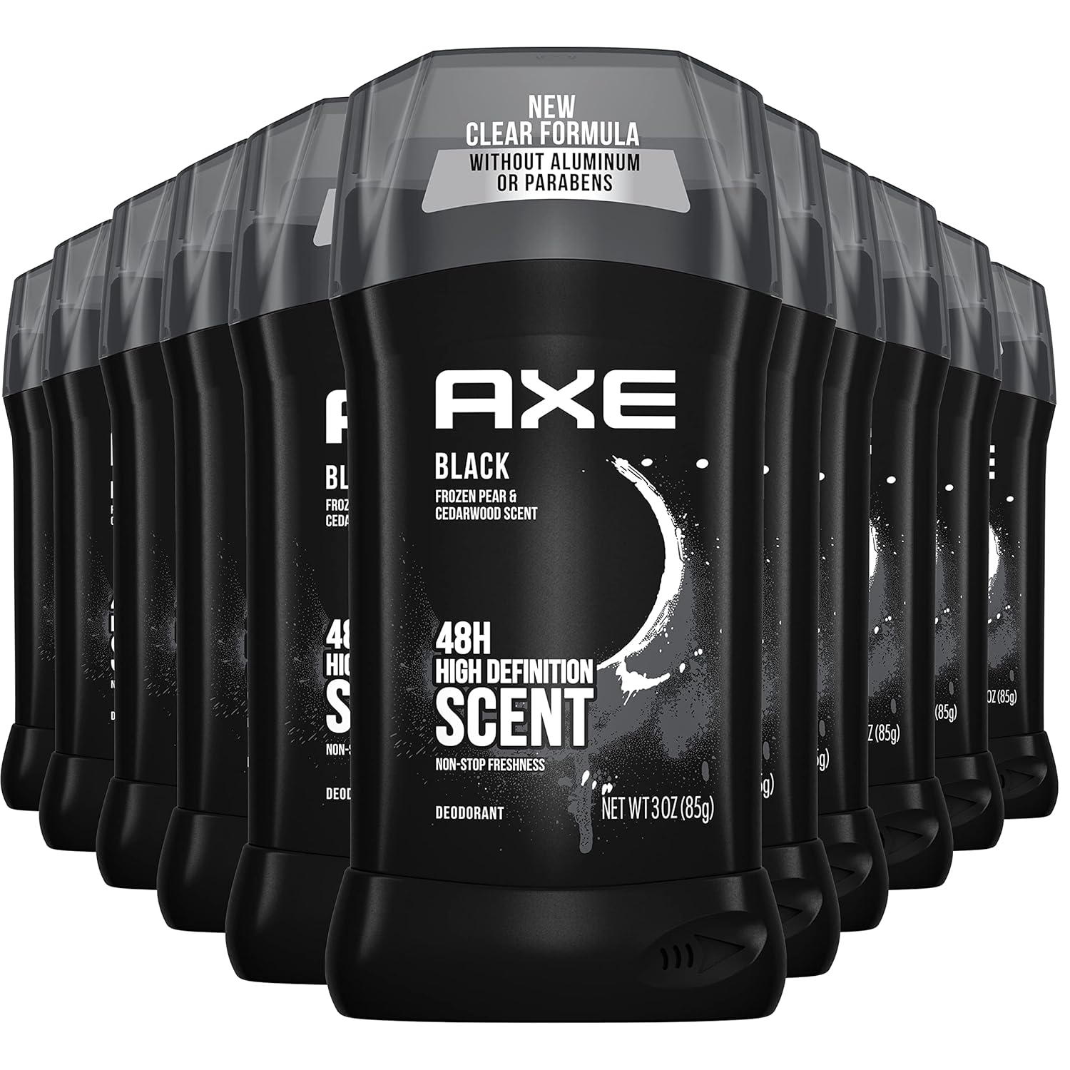 AXE Desodorante en barra sin aluminio para hombres, protección contra olores para una frescura duradera, desodorante negro congelado de pera y