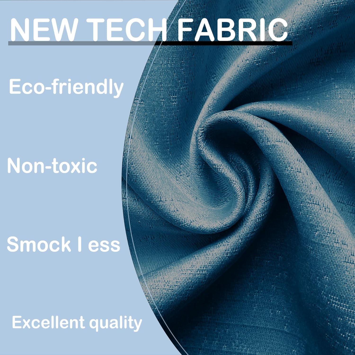 ZZYYQ Cortinas plisadas opacas ignífugas para dormitorio con aislamiento térmico, 84 pulgadas de largo, 84 pulgadas de ancho x 84 pulgadas de largo,