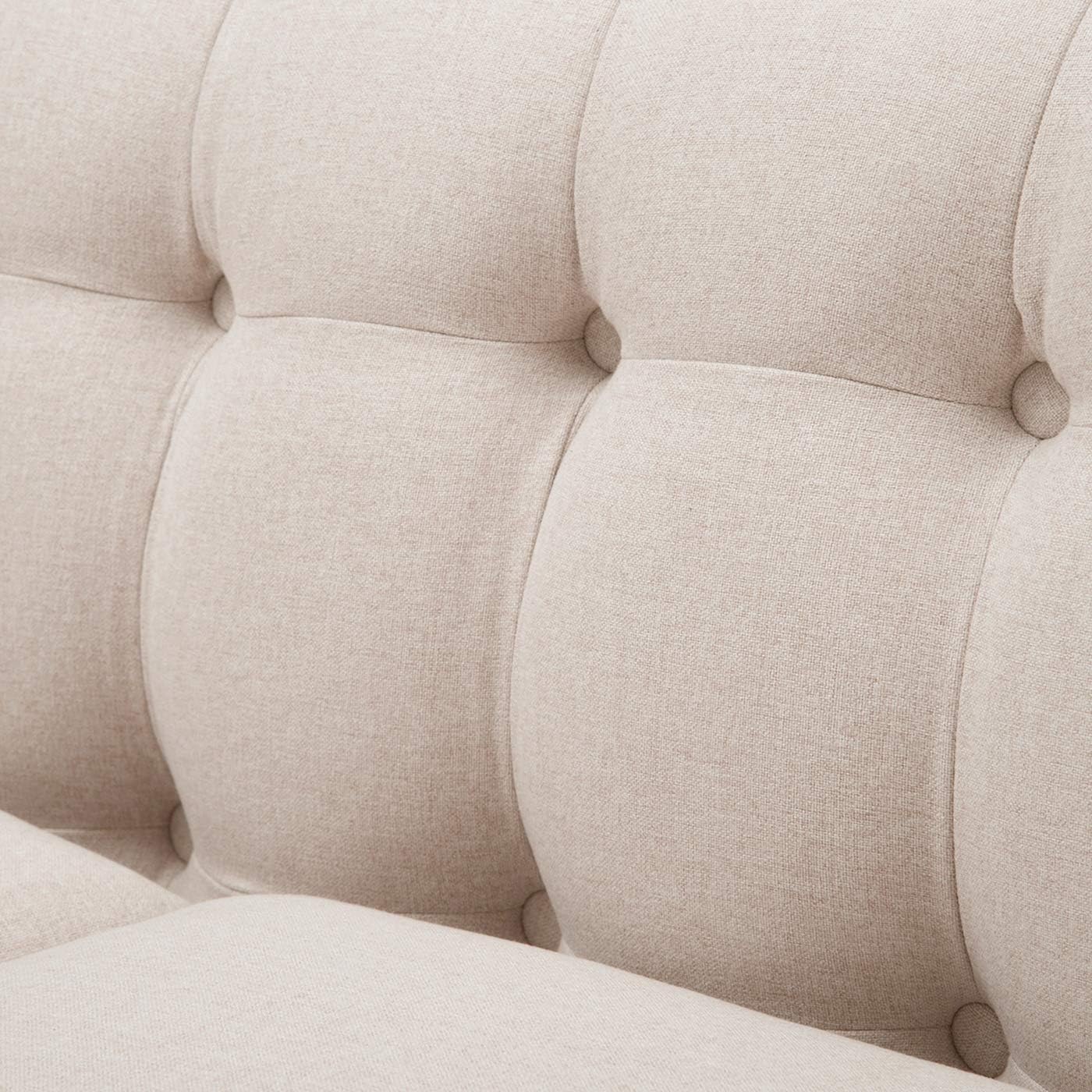 Jennifer Taylor Home Kinsley – Sofá moderno copetudo esmoquin de 84 pulgadas, poliéster beige neutro cielo