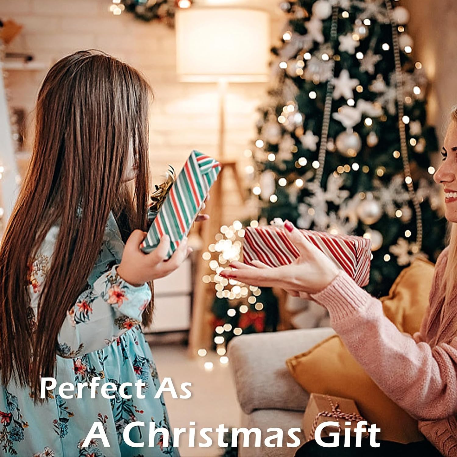 Luz nocturna con asa, bonita lámpara con patrón de conejo, lámpara de escritorio portátil LED, lámpara de escritorio LED recargable, luz decorativa