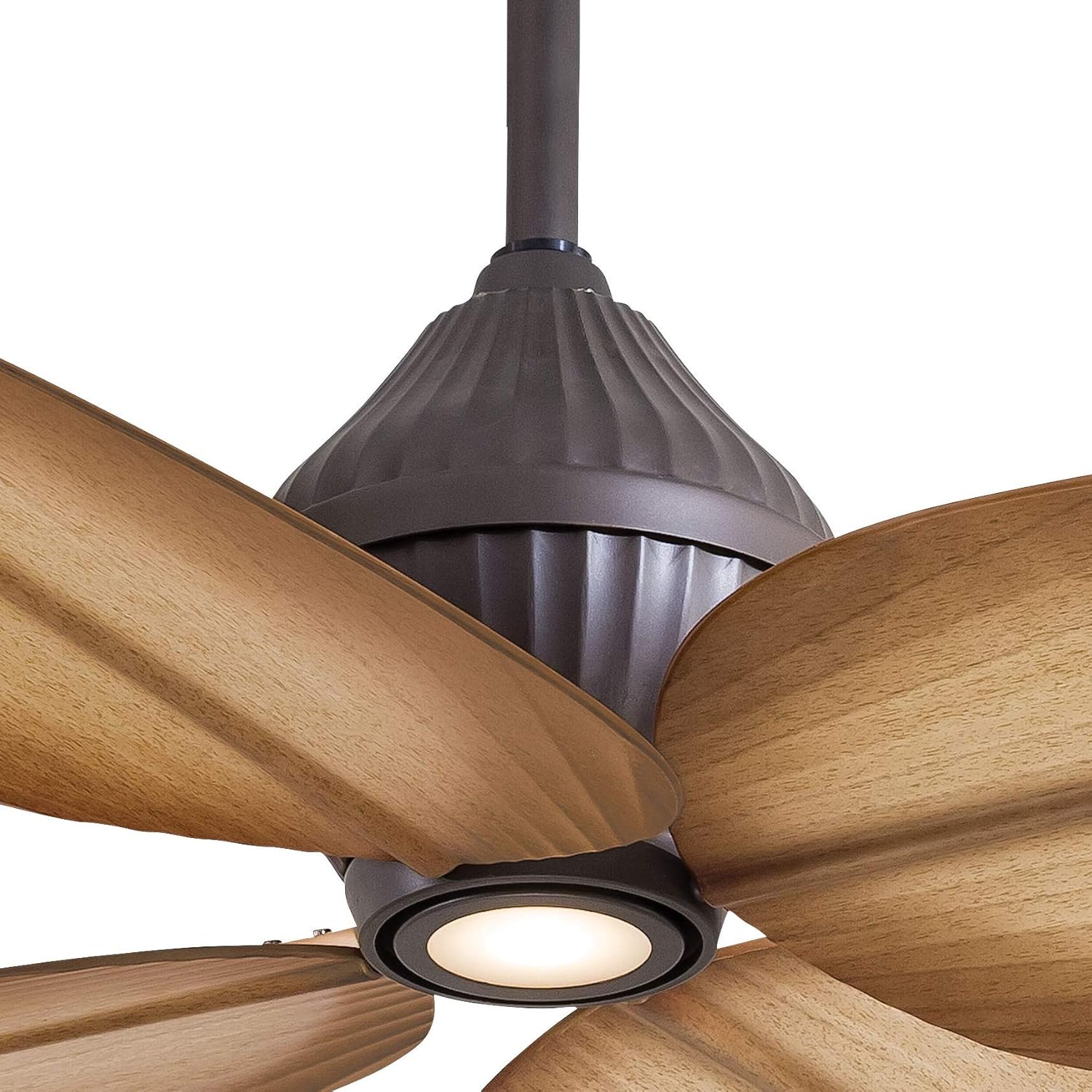 Minka-Aire F581-ORB, Gauguin – Ventilador de techo para exteriores de bronce aceitado de 52 pulgadas con luz y control