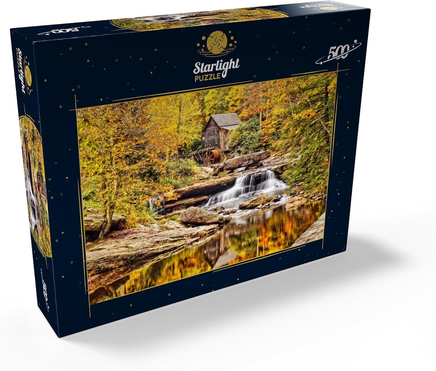 MyPuzzle The Glade Creek Grist Mill in Babcock State Park en el sur de Virginia Occidental – Rompecabezas prémium de 500 piezas para adultos