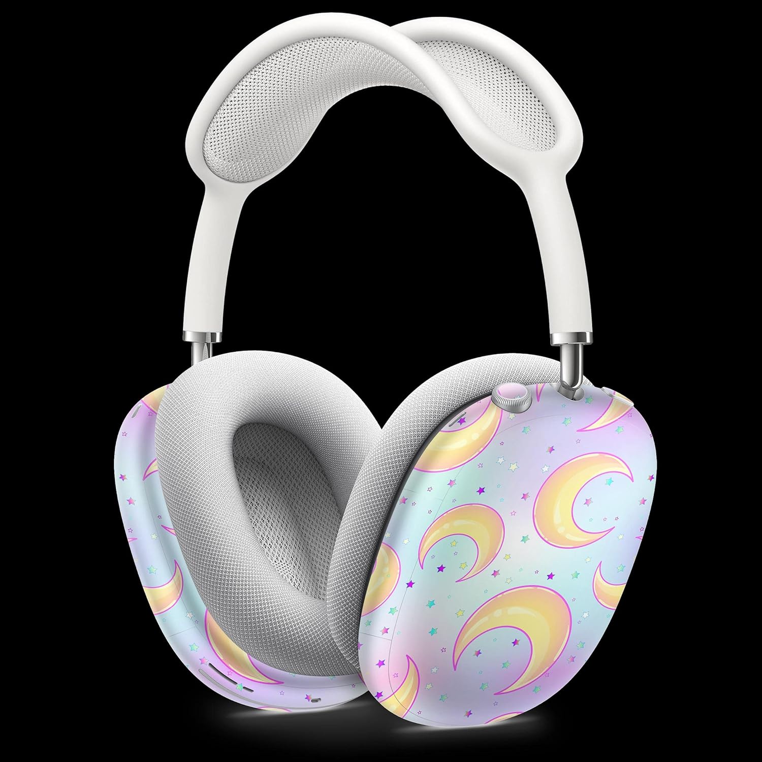 Mystical Crescent Moons Skin Decal Kit de envoltura de cuerpo completo compatible con auriculares inalámbricos Bluetooth Apple AirPods Pro Max