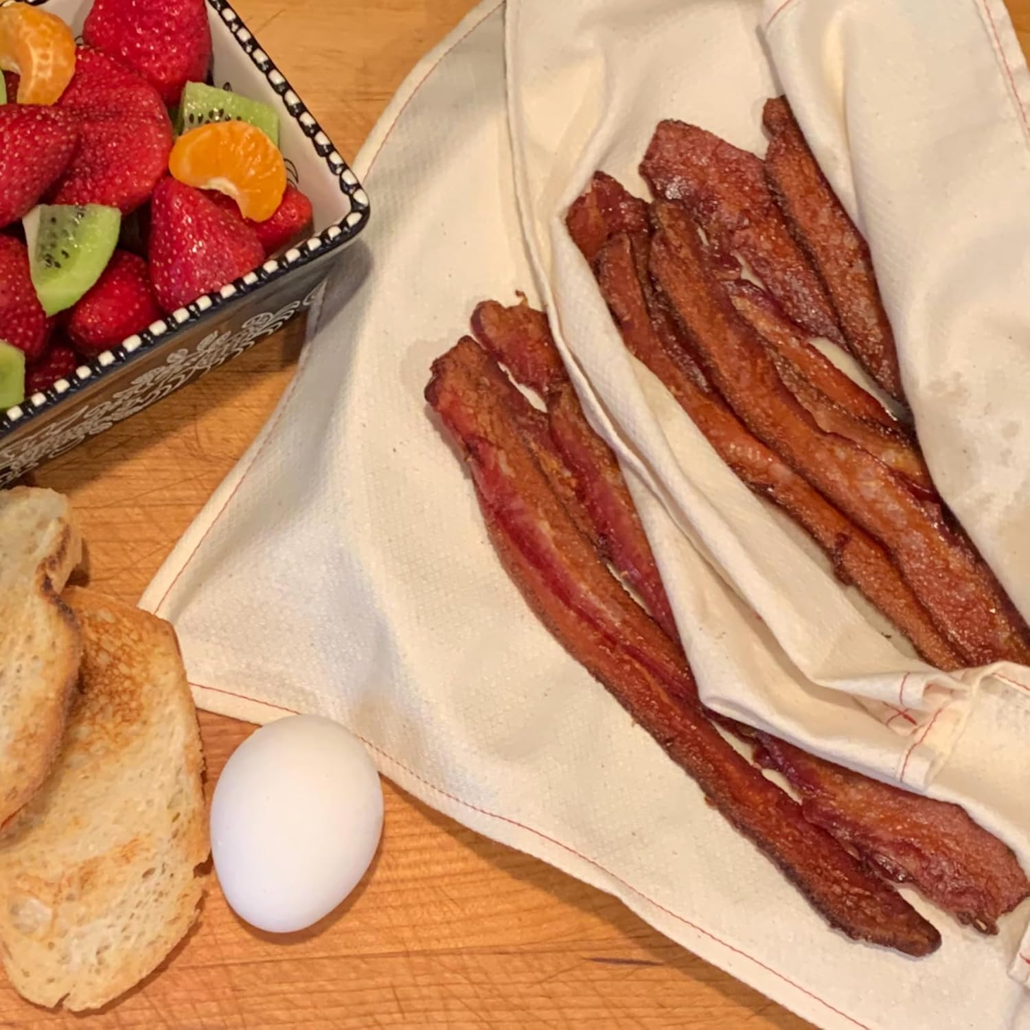 Reusable Grease Absorber for BaconGOTS Organic CottonAmerican MadeMicrowave SafePlastic FreePaper Towel ReplacementMachine WashableCooking Aid for