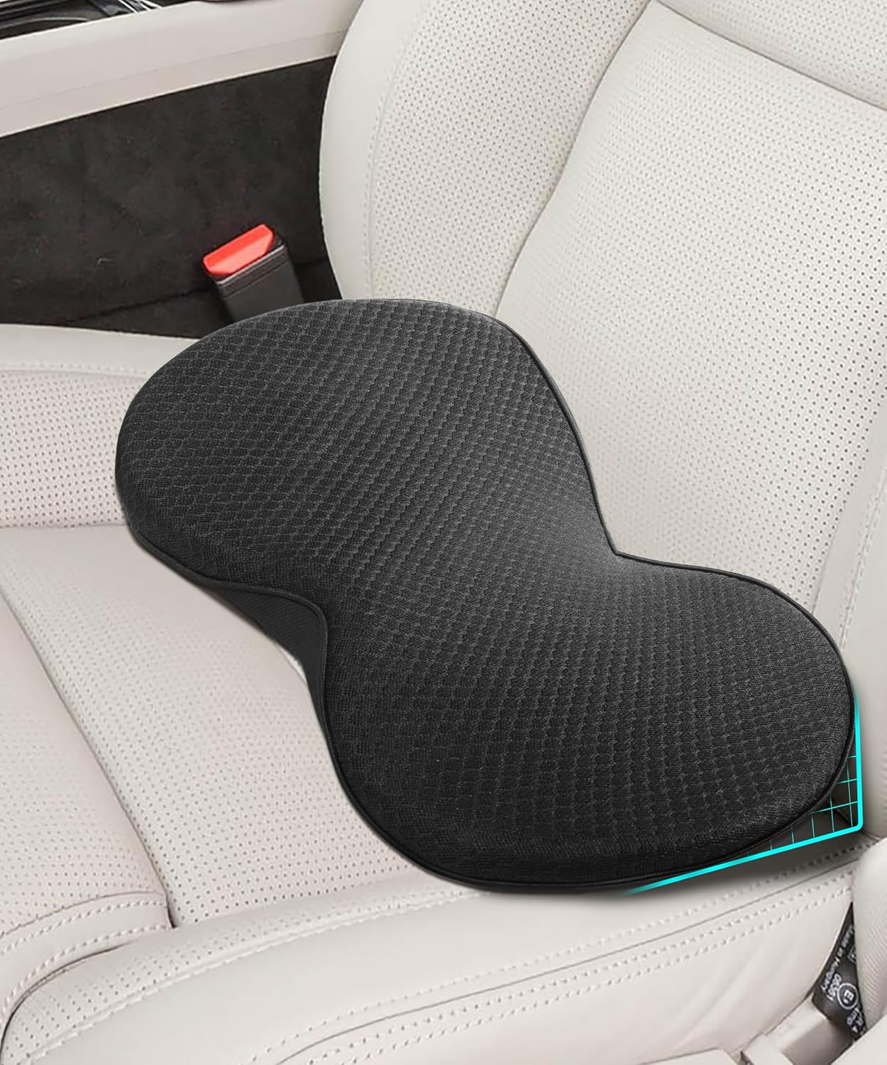 ESEWALAS Cojín de asiento, cojín de asiento de automóvil para conducción, accesorios de automóvil, soporte lumbar para automóvil, almohadilla de