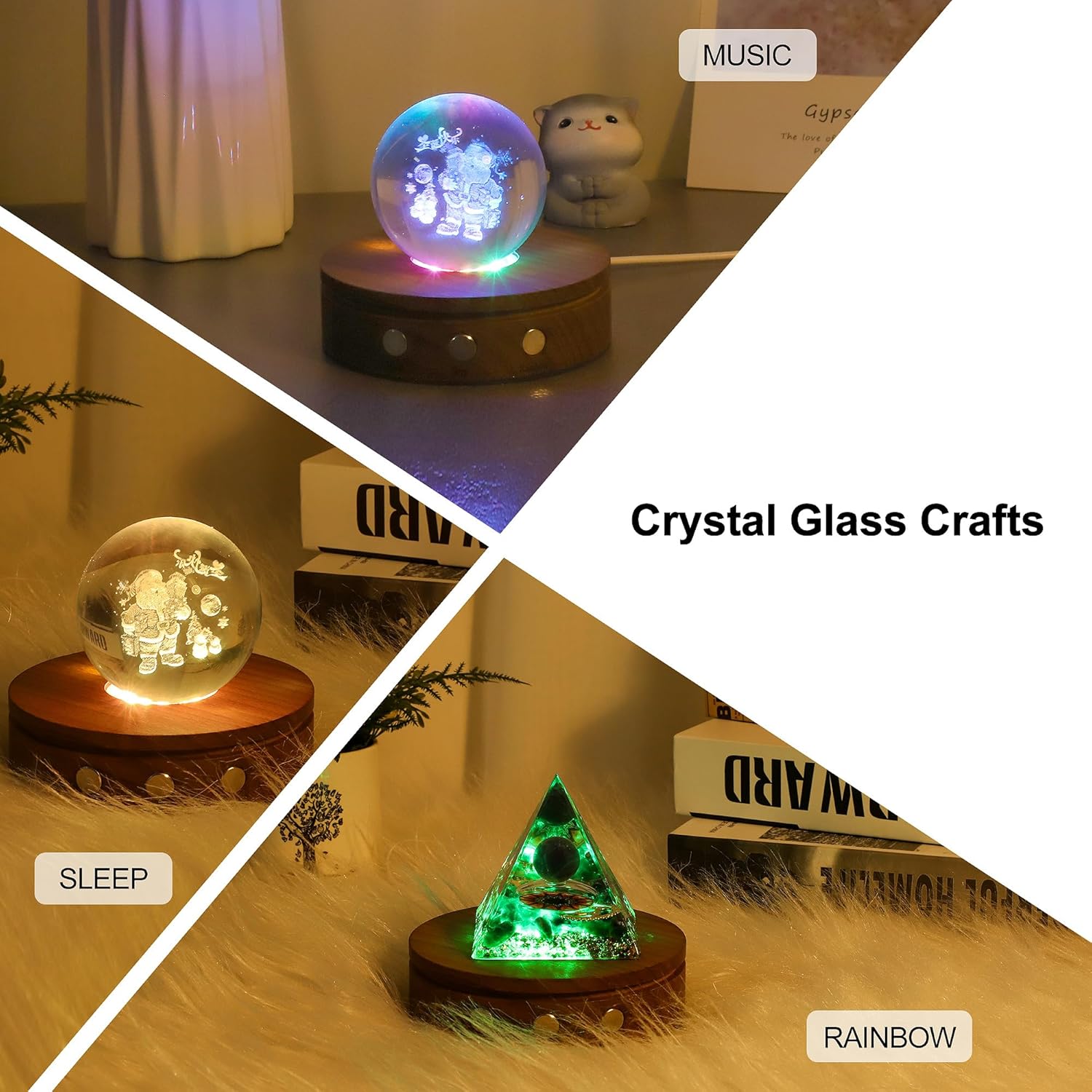 Lámpara de noche LED con base de madera con puerto de carga USB, lámpara de noche, lámpara de mesa regulable con control táctil, 3 modos, para