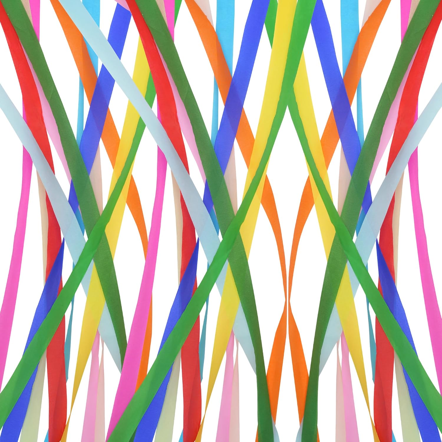12 rollos de serpentinas de papel crepé, 12 colores arcoíris para decoración de cumpleaños, bodas, baby shower, fiesta forestal, fiesta temática