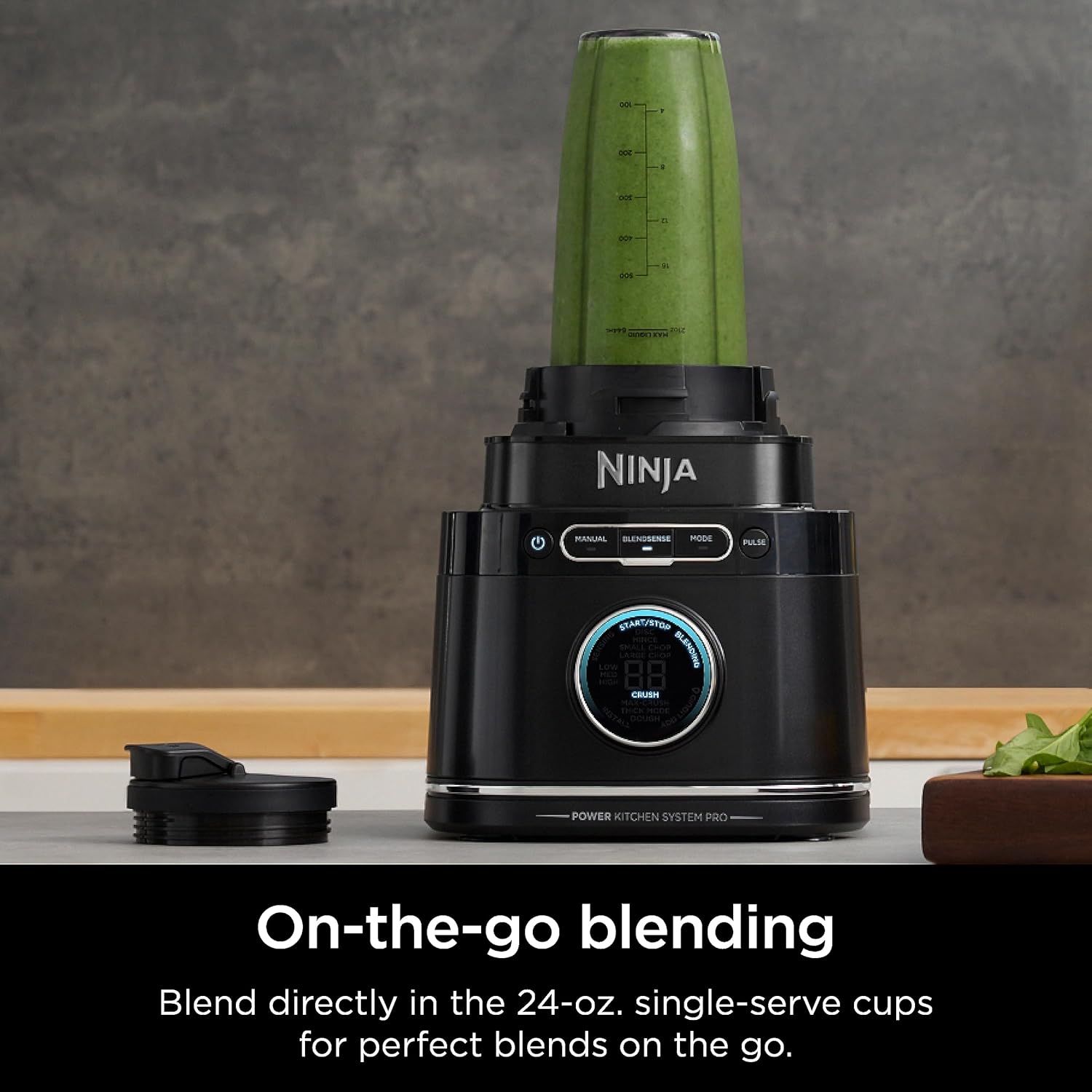 Ninja TB401 Detect Kitchen System Power Blender + Processor Pro, tecnología BlendSense, licuadora, picar y batidos, 1800 vatios máximos, jarra de 72