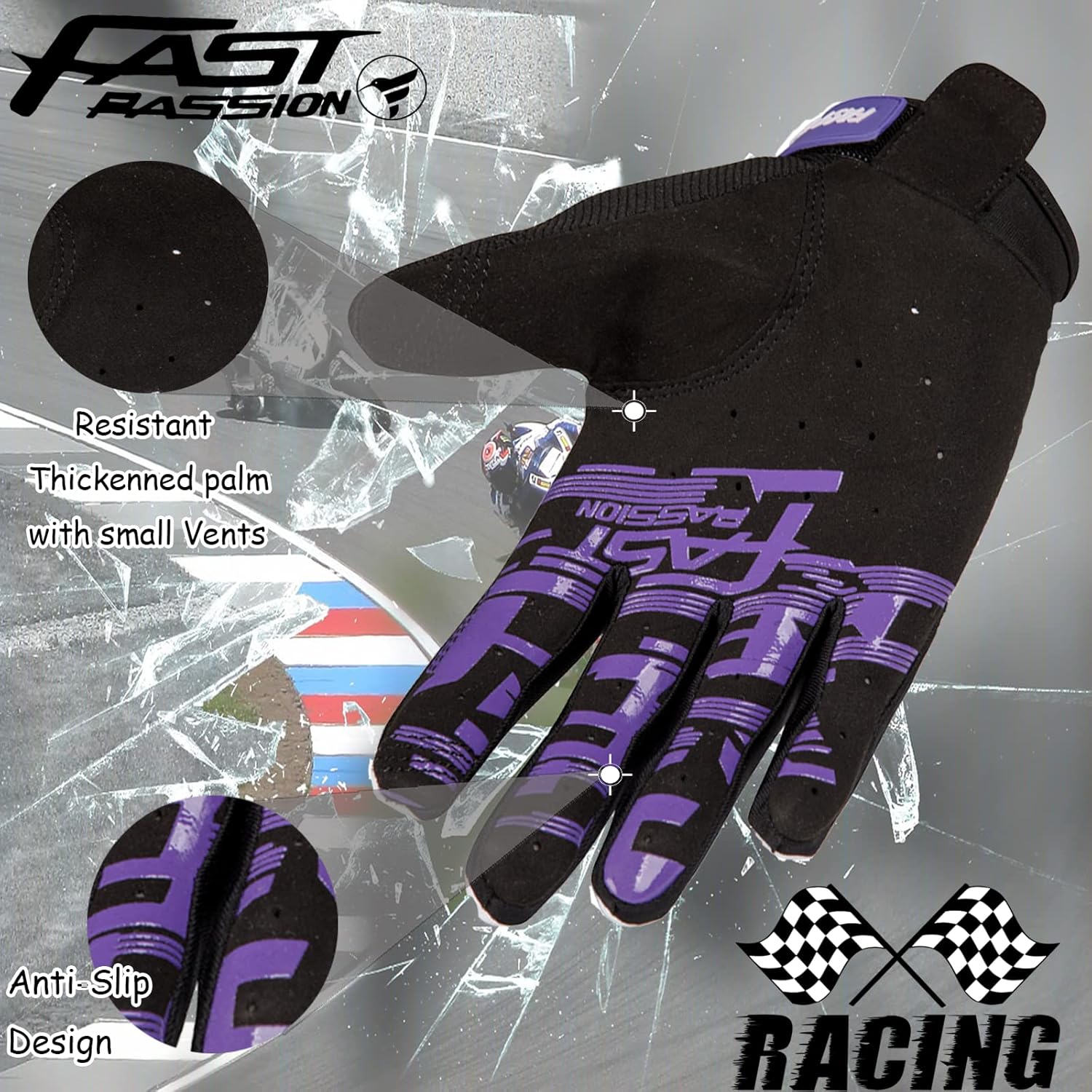 Guantes de motocicleta para hombresmujeres, guantes de motocross, guantes antideslizantes para ATV, BMX, MX MTB, guantes de ciclismo