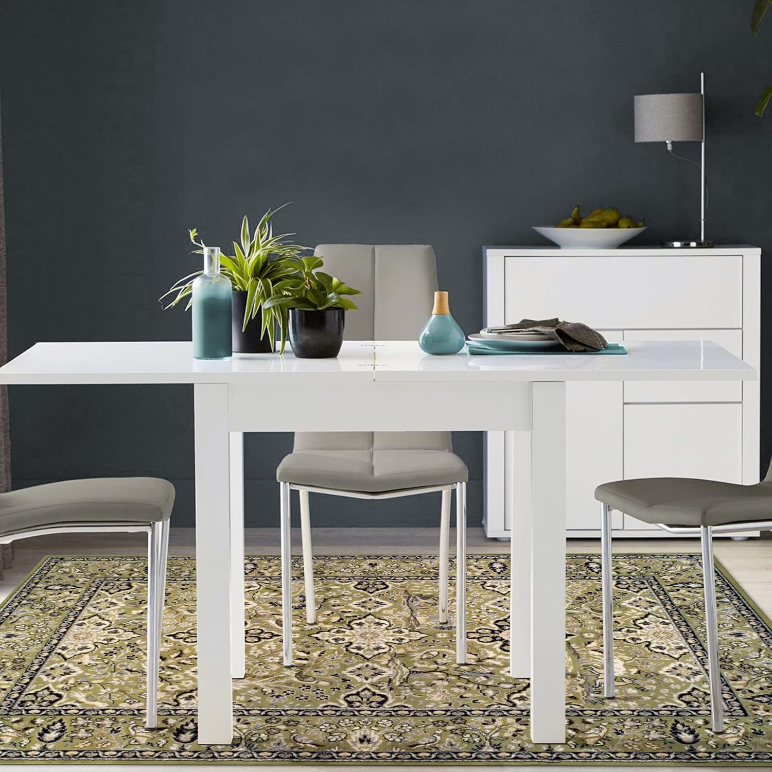 SUPERIOR Alfombra de área para interiores, respaldo de yute, perfecta para entrada, oficina, salóncomedor, dormitorio, cocina, suelo de madera,