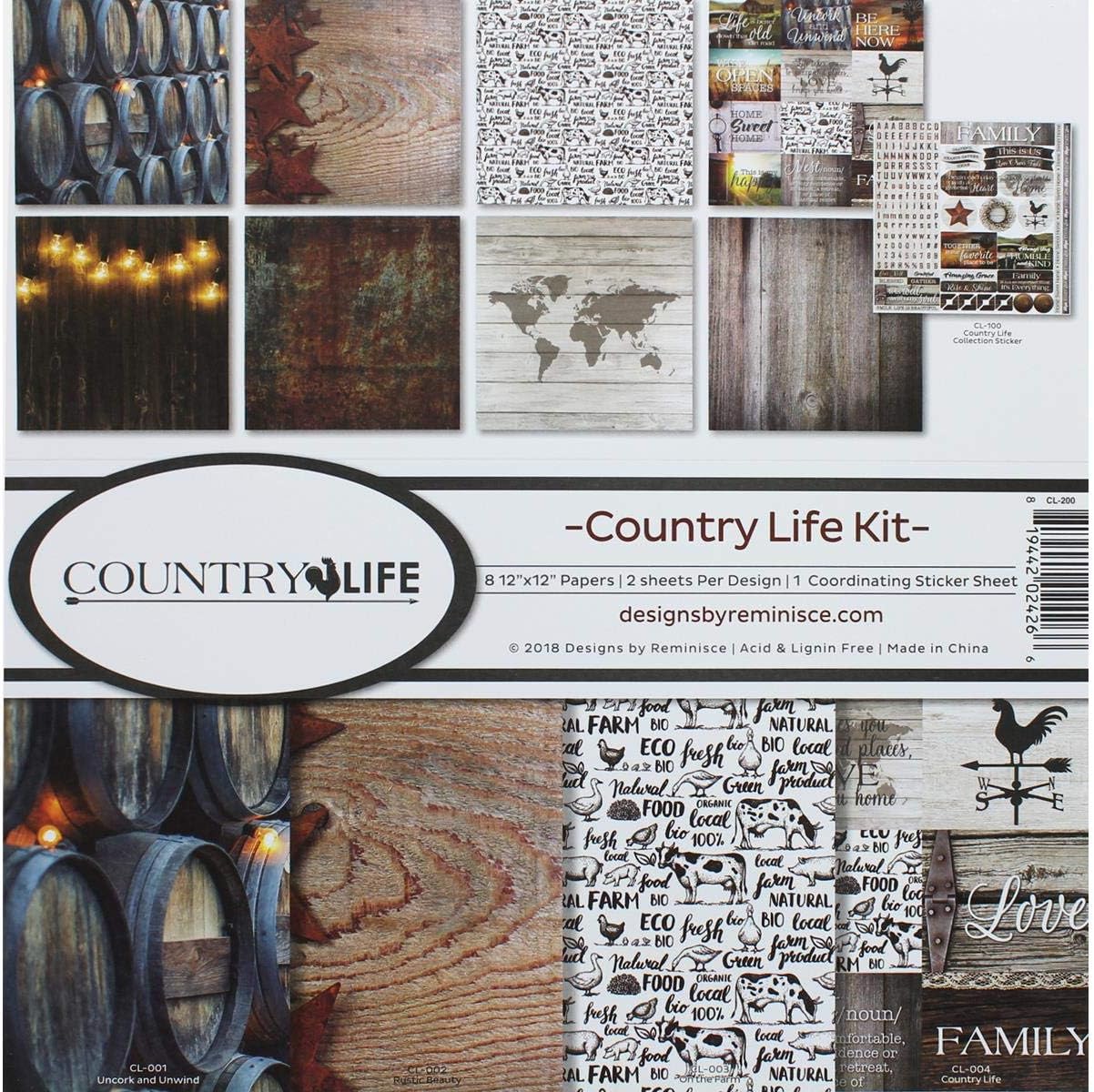 Reminisce (REMBC) Kit de colección de álbumes de recortes Country Life, multicolor