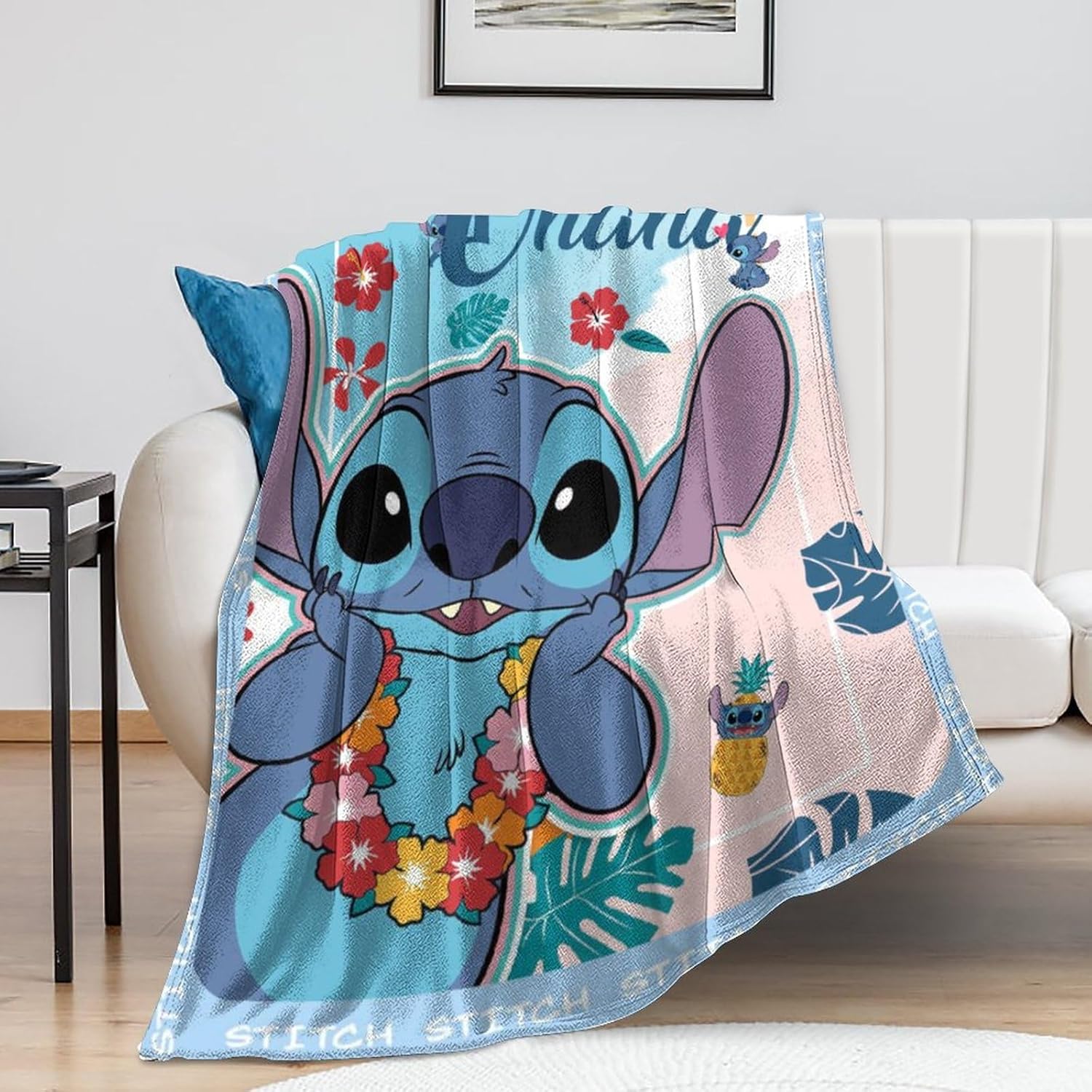 Manta de franela ultra suave de dibujos animados, cálida y cómoda, bonita manta o sofá para el hogar, 60 x 50 pulgadas