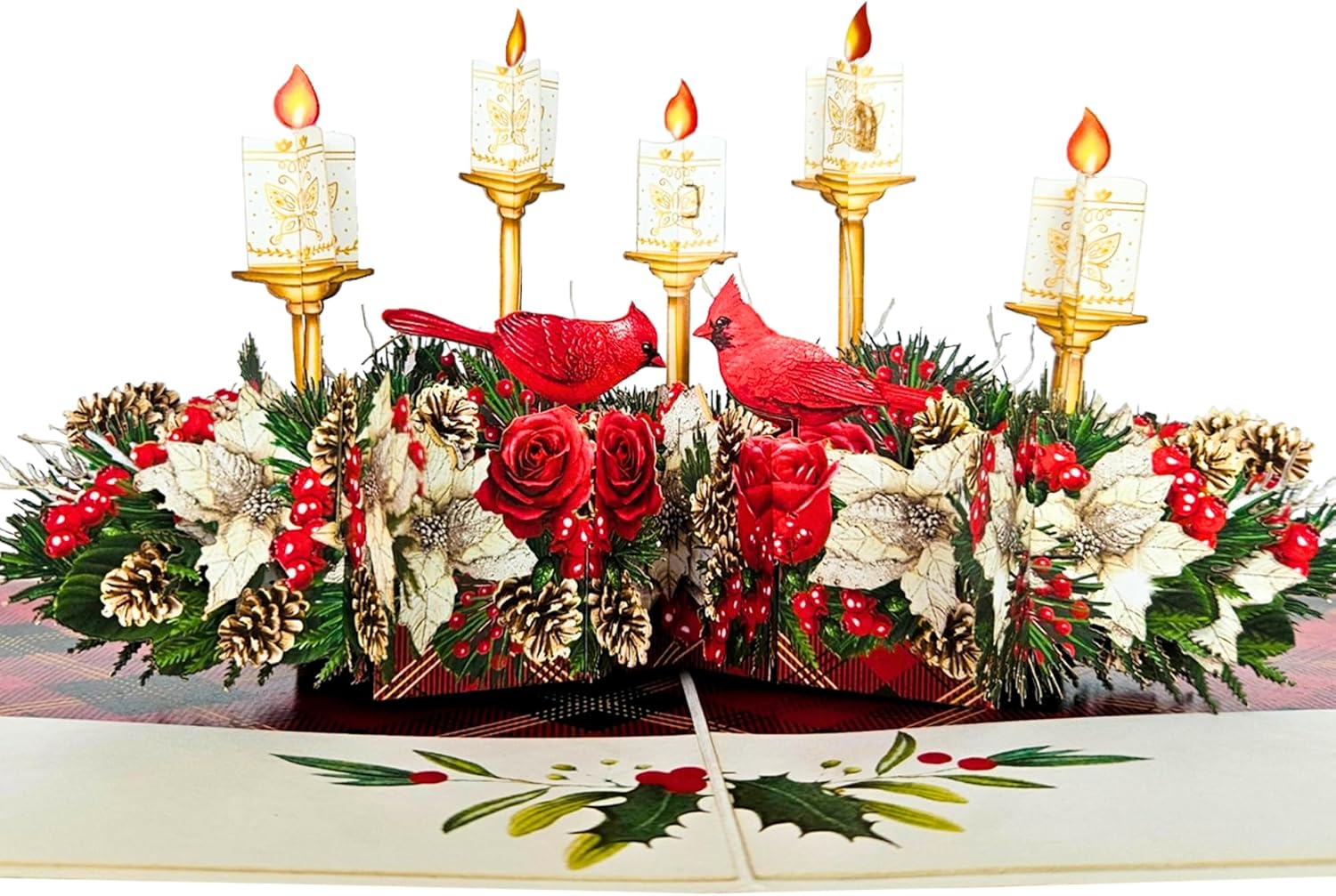 By 22CRAFT Tarjetas de Navidad desplegables, tarjetas de Navidad emergentes 3D, tarjeta de felicitación de Navidad de 6 x 8 pulgadas para familia,
