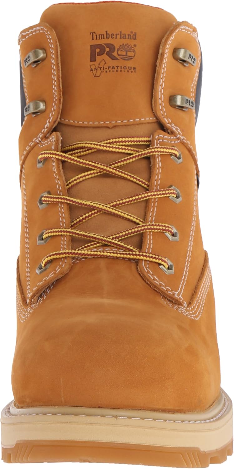 Timberland PRO Botas de trabajo resistentes de 6 pulgadas con puntera compuesta impermeable y aisladas, para hombre, Marrón