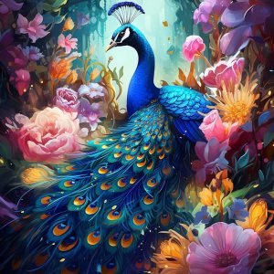 Cuneai – Kit de pintura de diamante 5D para bricolaje, pavo real, pintura redonda por números, manualidades de flores, bordado de cristal, punto de Cuneai – Kit de pintura de diamante 5D para bricolaje, pavo real, pintura redonda por números, manualidades de flores, bordado de cristal, punto de