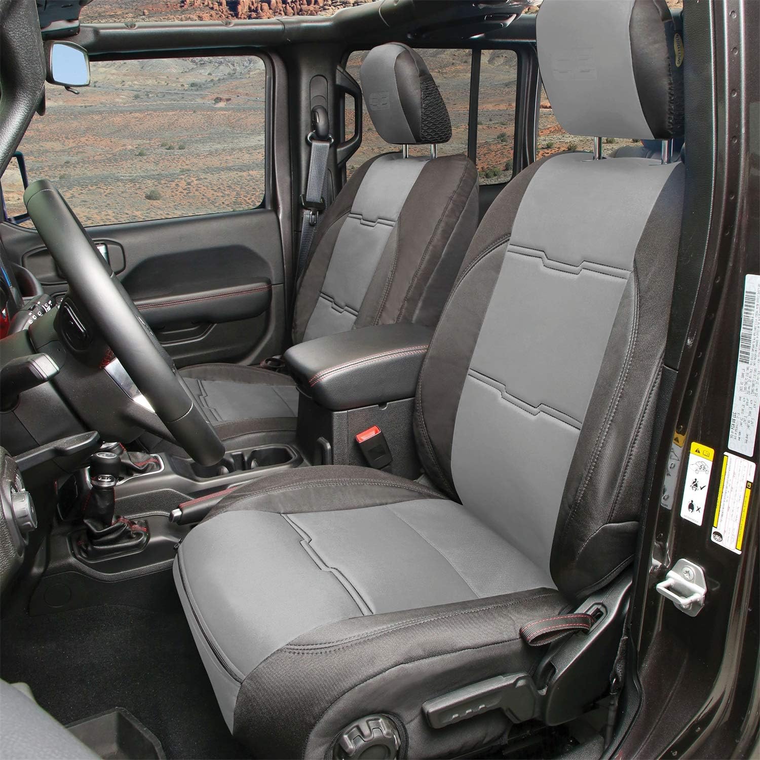 Smittybilt GEN2 – Juego de fundas de neopreno para asientos delanteros y traseros (carbónnegro) – 578122
