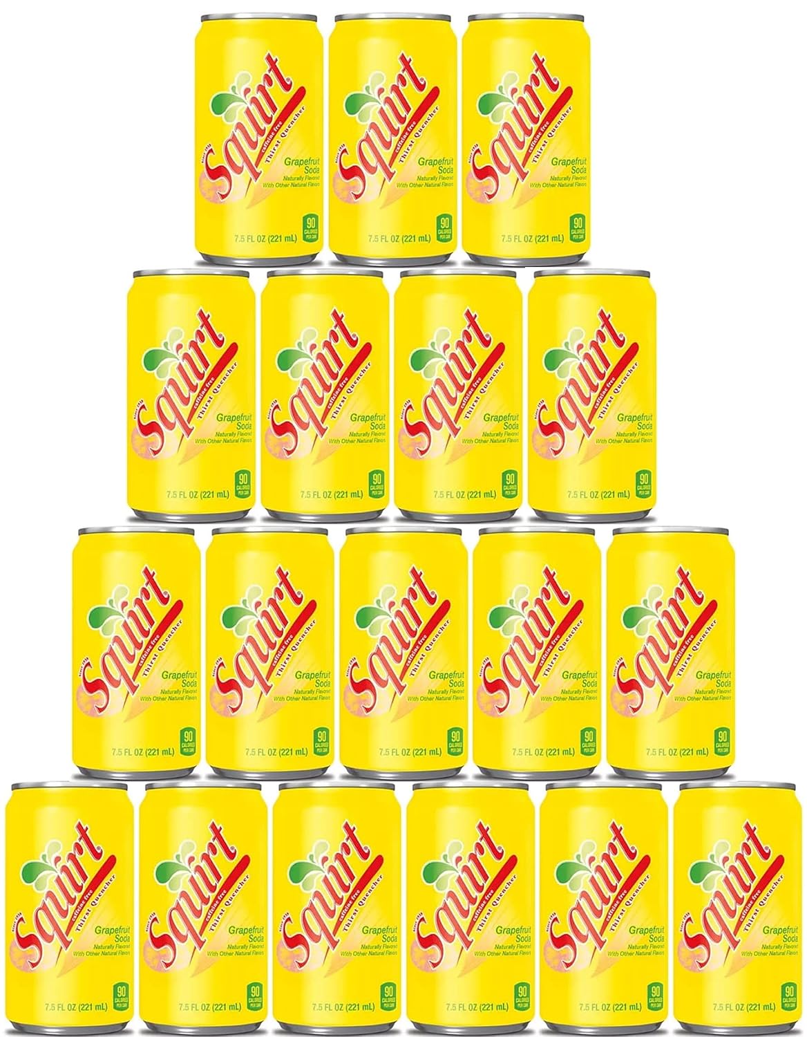 Paquete de 18 latas Sunkist Squirt de 7.5 onzas. Mini latas de soda  Paquete variado de refrescos de sabor  Surtido de bebidas de refrescos  El