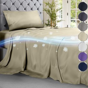 DECOLURE Juego de sábanas refrescantes de tamaño individual, 3 piezas, lujosas y ultrasuaves para personas que duermen con calor, cómodas sábanas de DECOLURE Juego de sábanas refrescantes de tamaño individual, 3 piezas, lujosas y ultrasuaves para personas que duermen con calor, cómodas sábanas de