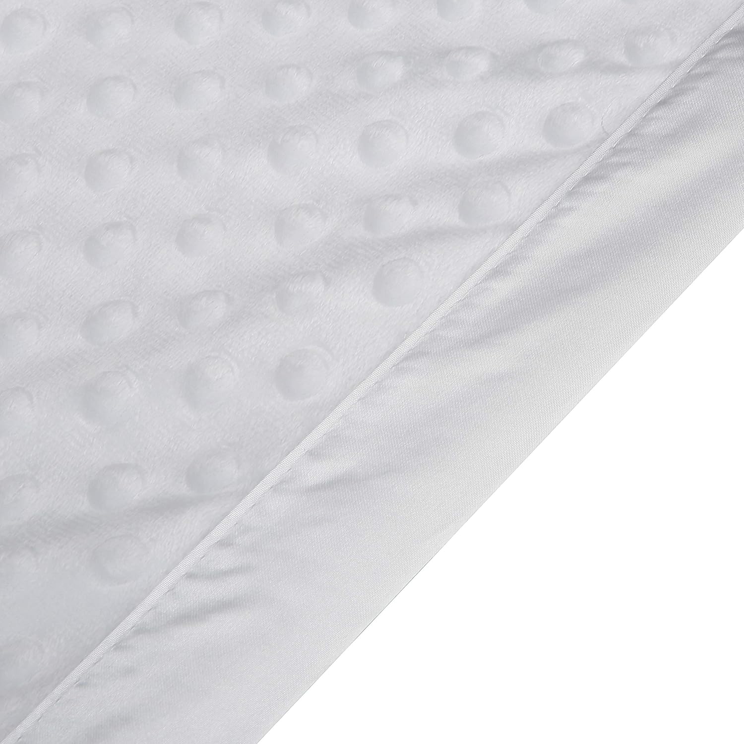 Pro Goleem Manta suave de lunares Minky con respaldo de satén sedoso, regalos para bebés para niños y niñas (blanco, 30 x 40 pulgadas)