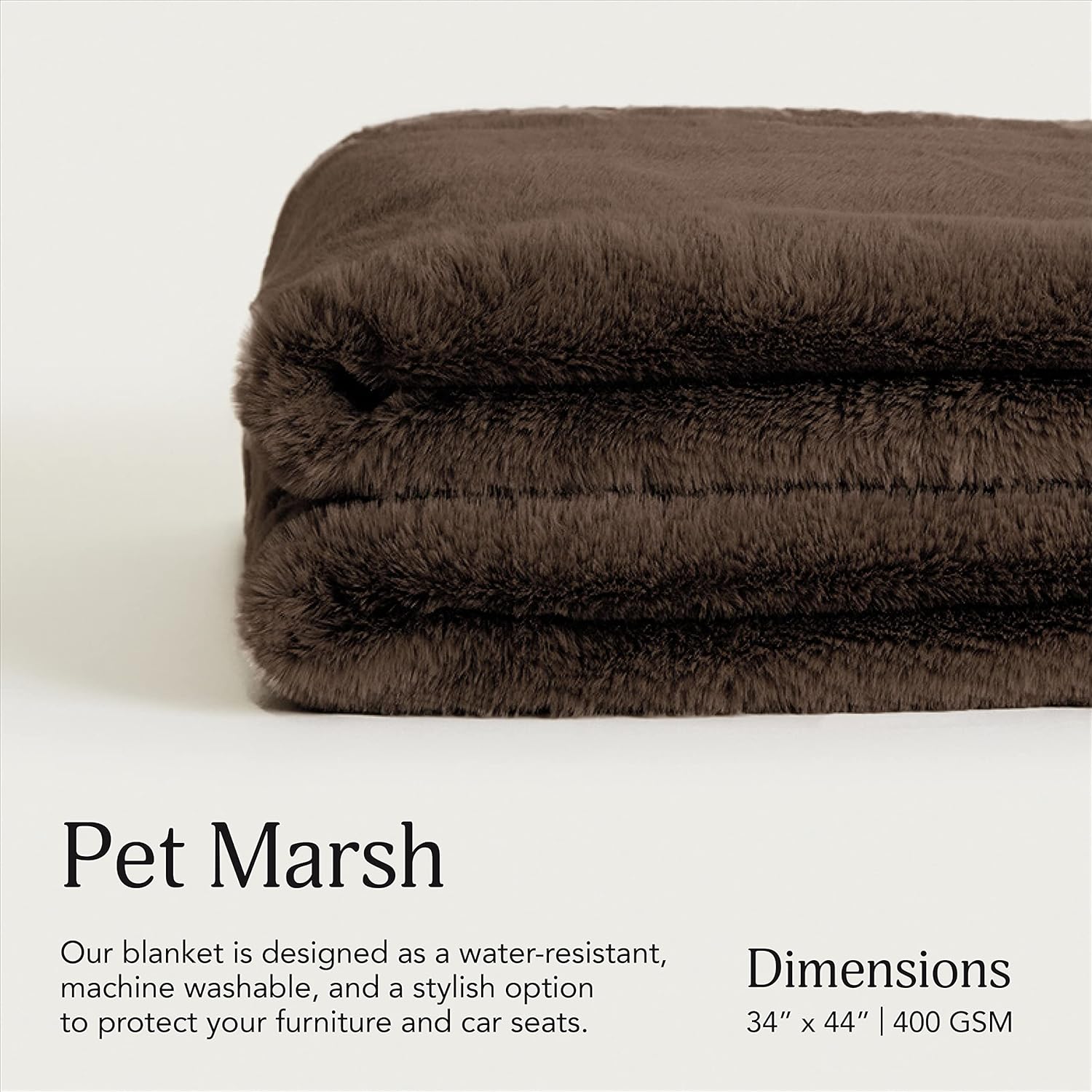 UnHide Lil’ Pet Marsh Manta de piel sintética para mascotas, extra suave, ligera y duradera, lavable a máquina, para funda de cama, protección para