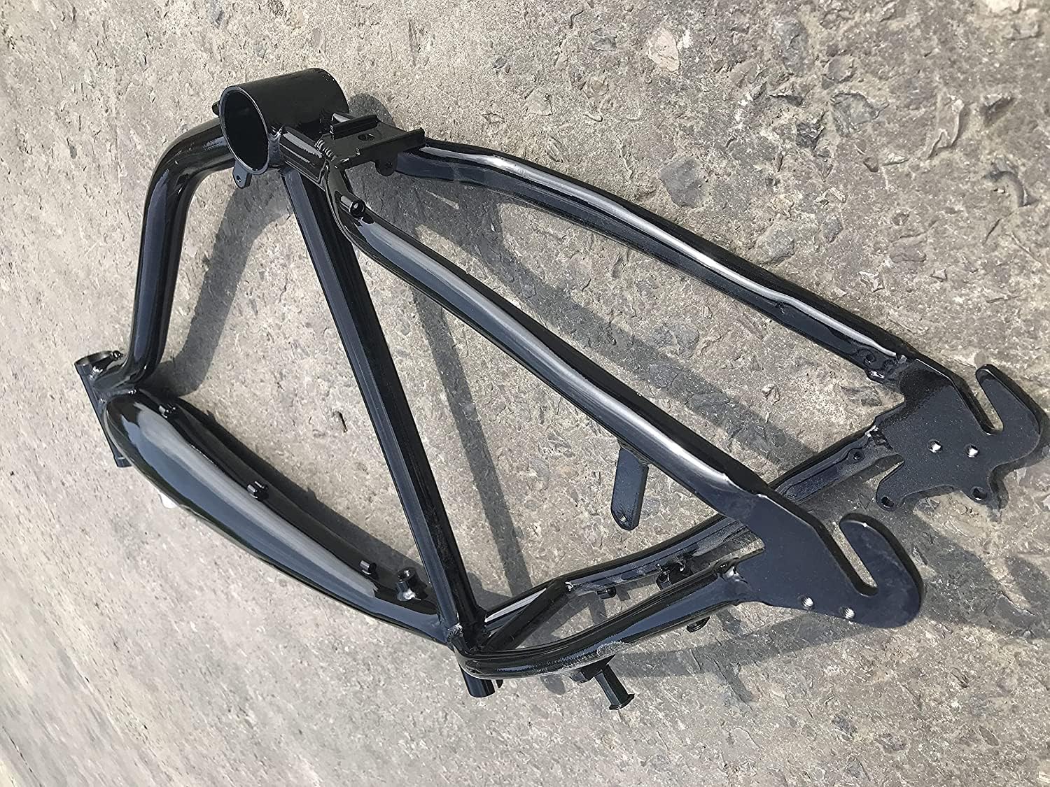 Marco de gas de bicicleta con tanque de gas integrado, marco de 2.4L – Bicicleta motorizada a gas (negro)