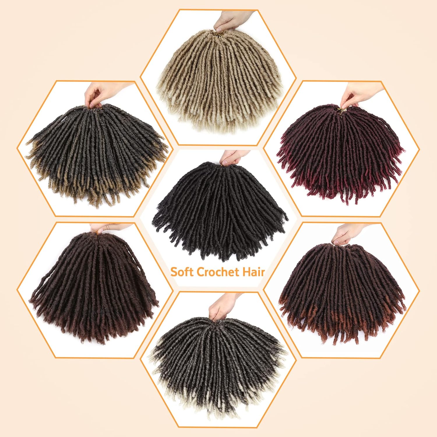 WIGNEE Pelo de ganchillo 120 hebras de pelo sintético de 8 pulgadas, rastas suaves pretrenzadas, rastas de rastas de rastas de 6 paquetes de cabello