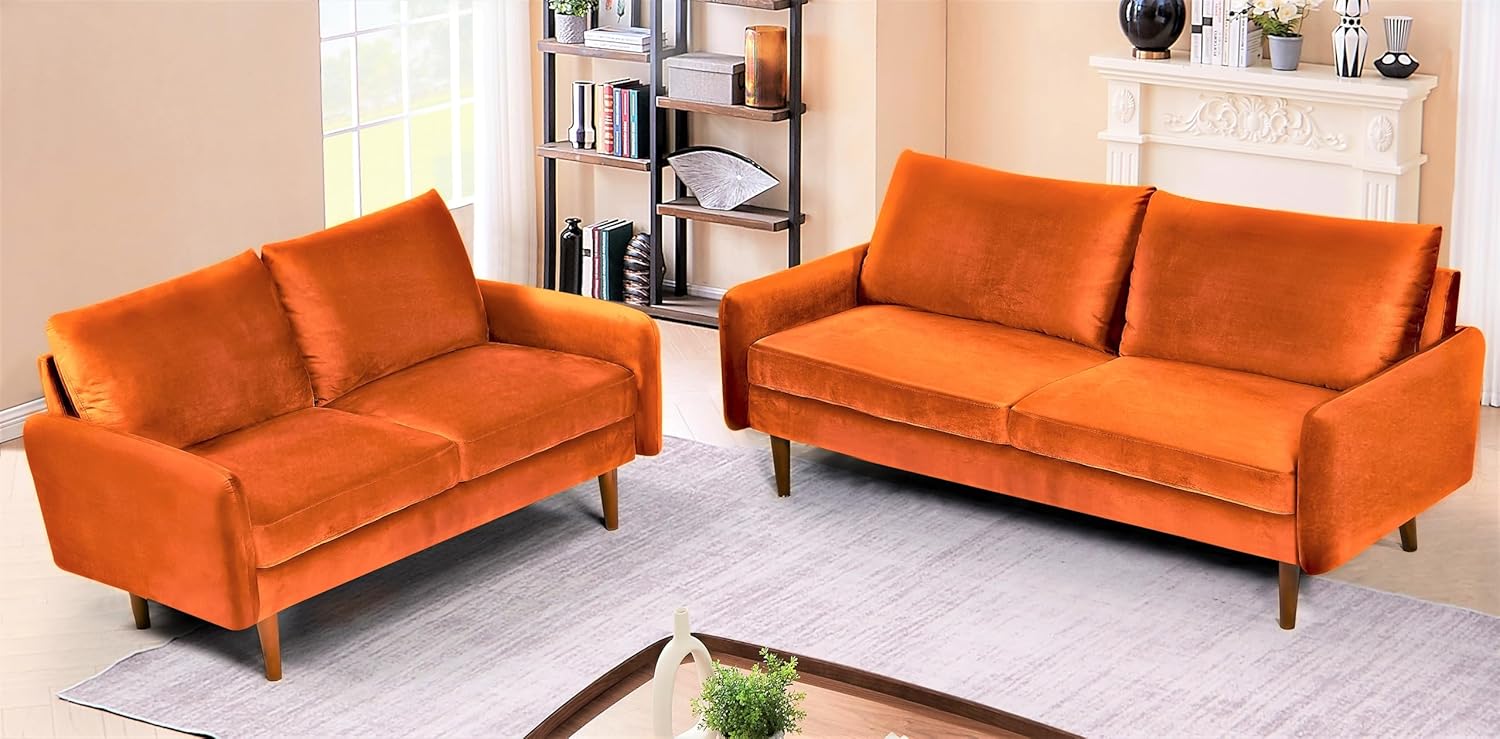 Container Furniture Direct Kent – Juego de sofá de 2 piezas para salas de estar modernas y espacios compactos, muebles de estudio con diseño