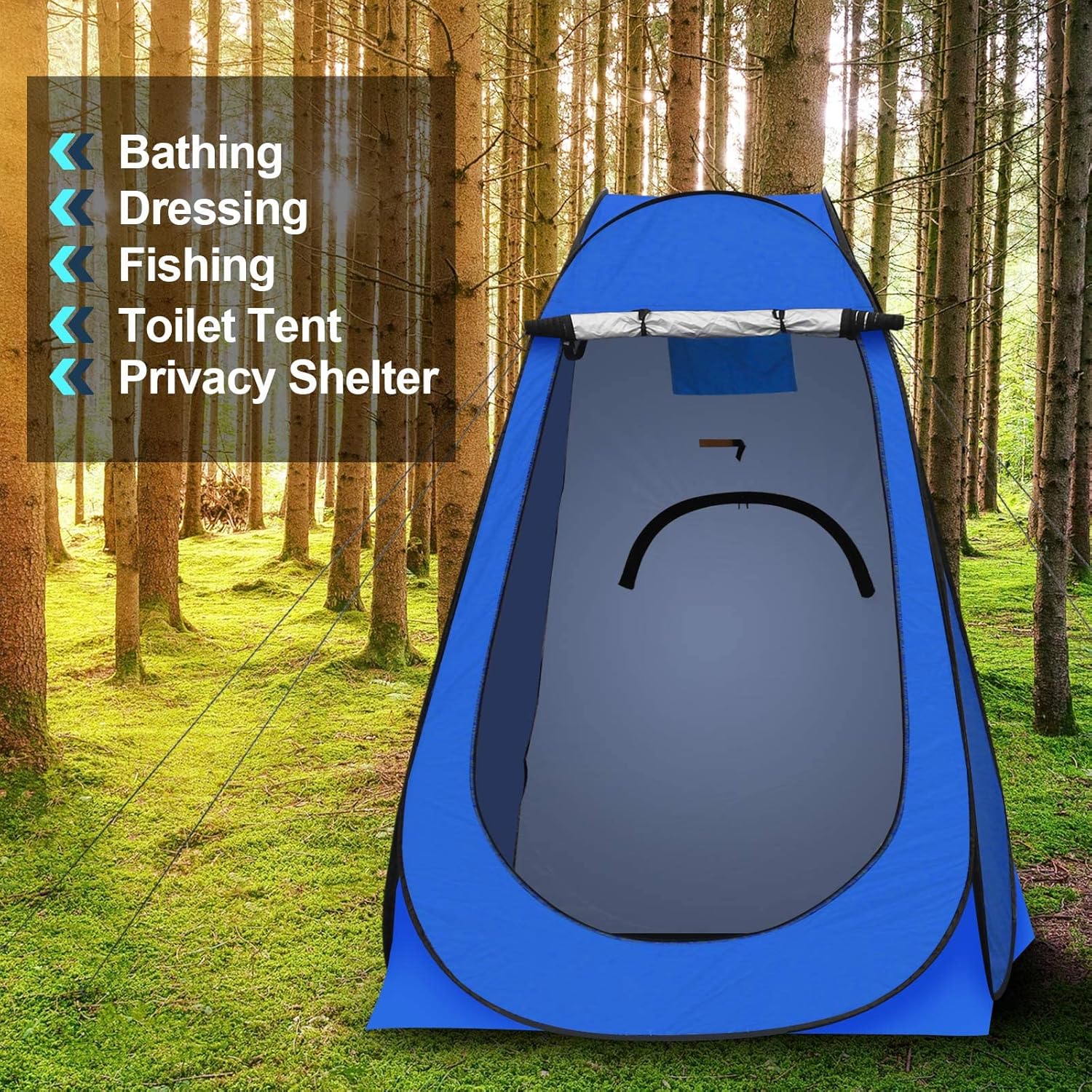 Tienda de campaña portátil de privacidad, campamento al aire libre, baño, baño, ducha, amplio vestidor, vestuario para senderismo, playa, picnic,