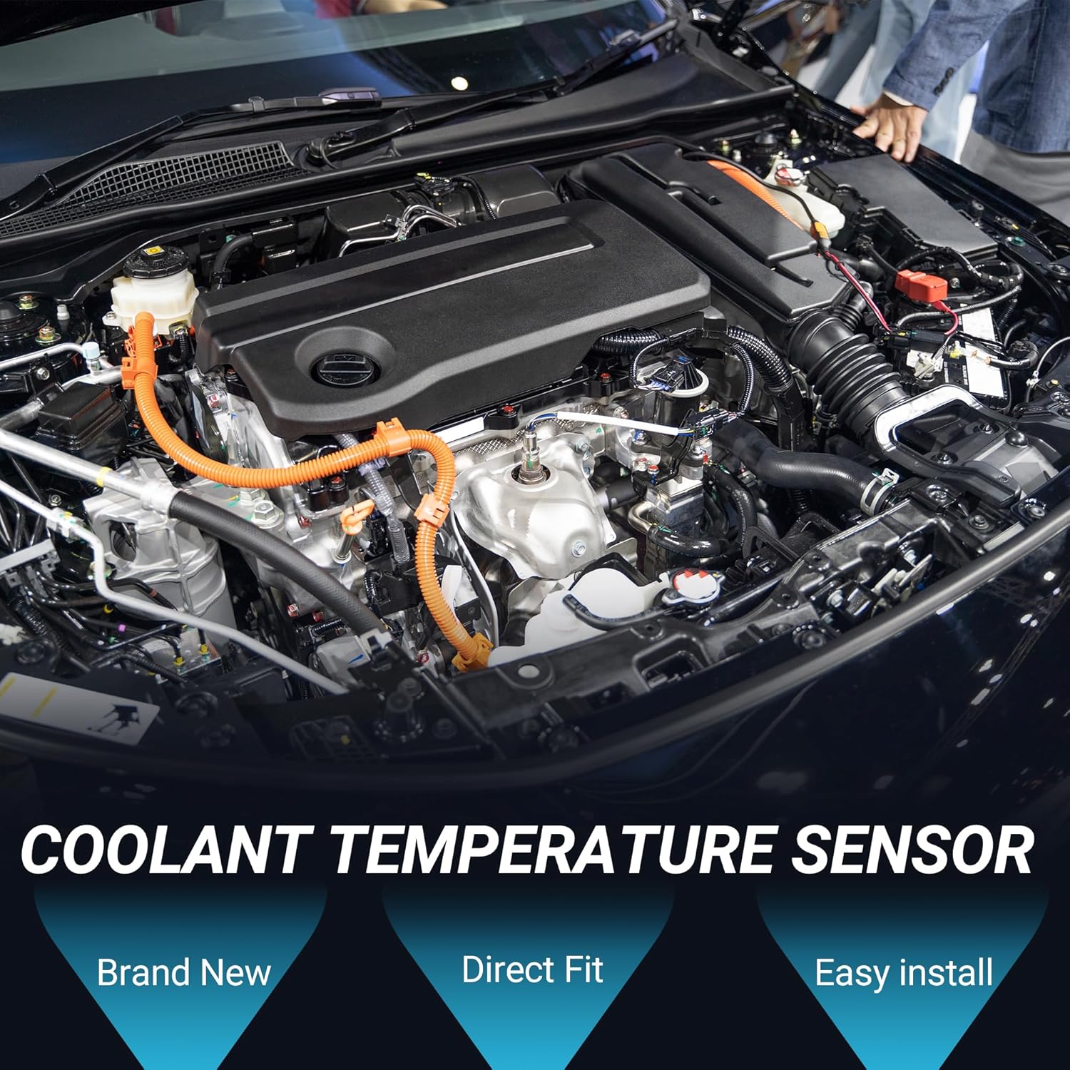 F FIERCE CYCLE Sensor de temperatura del refrigerante para Kia Spectra Durable No.39230-26600 Sensor de temperatura del agua del tono dorado interno