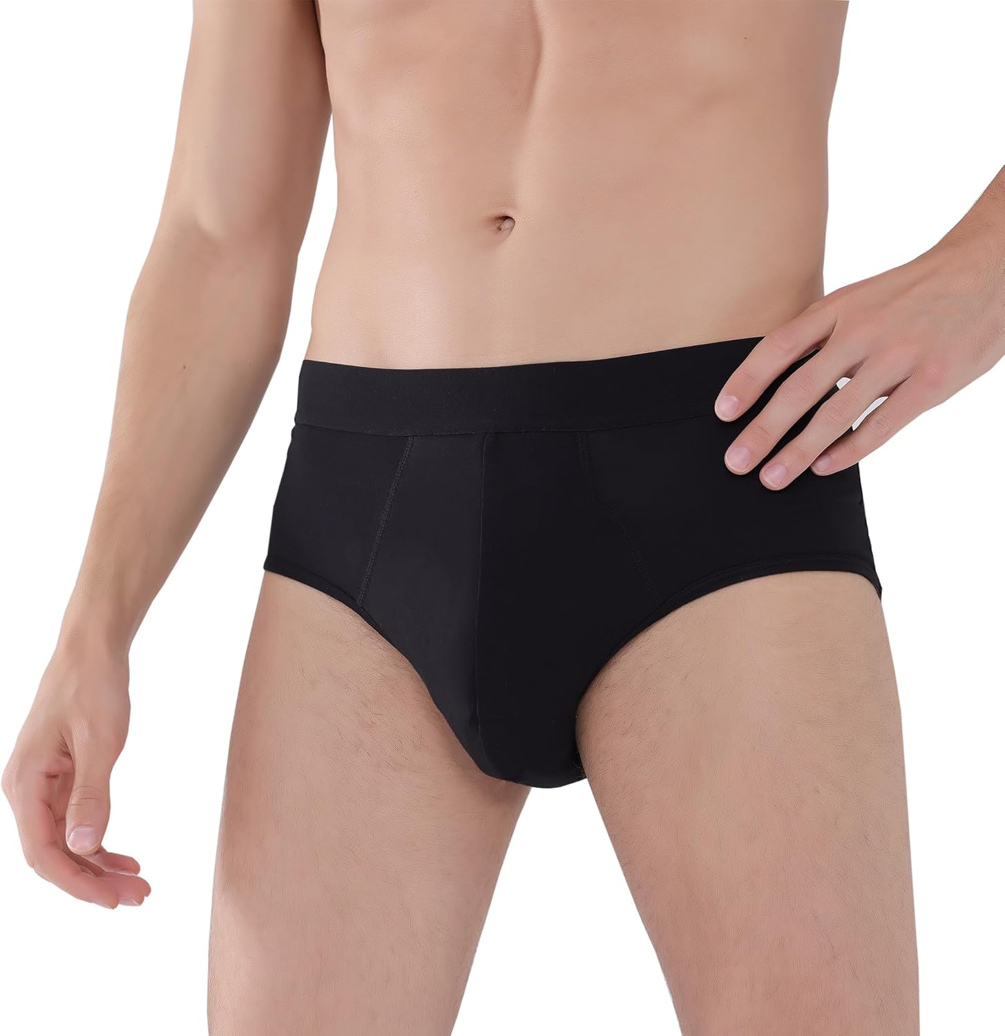 Ropa interior lavable de súper absorción para incontinencia urinaria para hombres, calzoncillos regulares suaves para fugas de vejiga (5.4 fl oz)