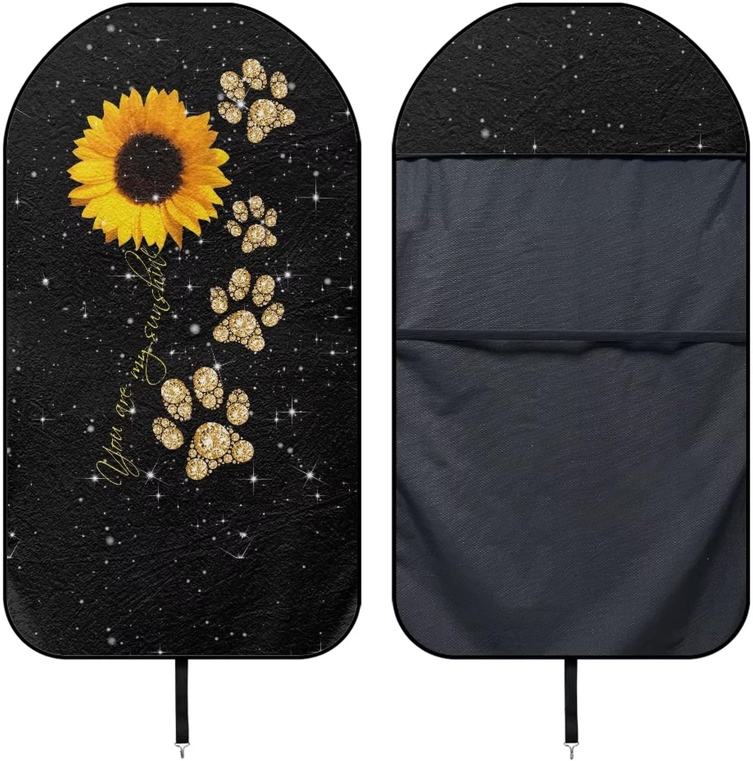 Accesorios de coche con diseño de pata de girasol para asiento de coche, toalla impermeable, protector de asiento de automóvil, lavable a máquina,