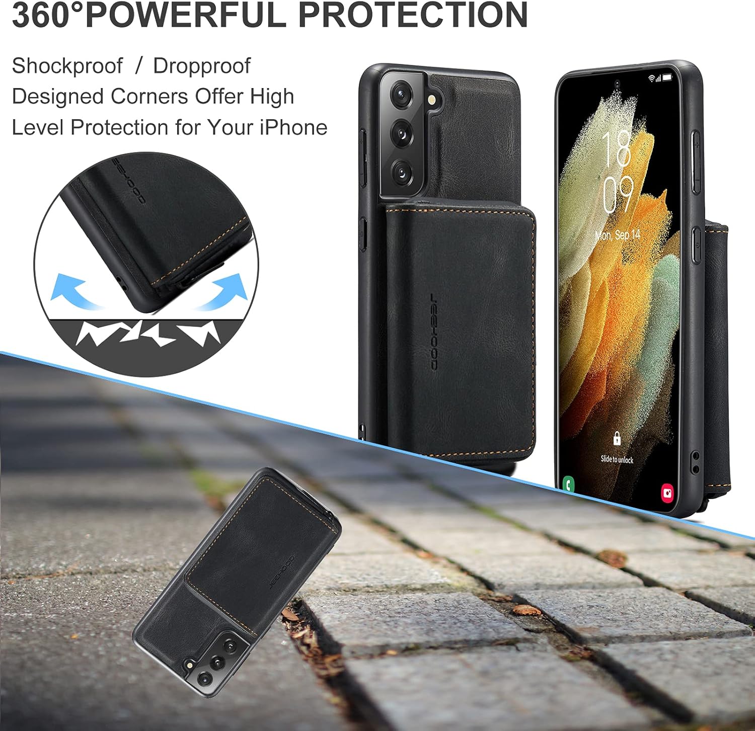 Asuwish Funda de teléfono para Samsung Galaxy S22 5G Funda tipo cartera con protector de pantalla de vidrio templado y soporte para tarjeta de