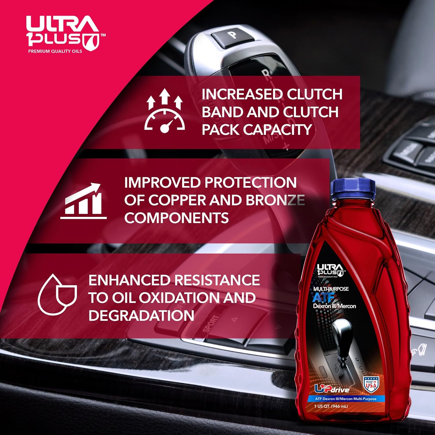 Ultra1Plus ATF Dexron IIIMercon Líquido de transmisión multiusos (12 QTS)