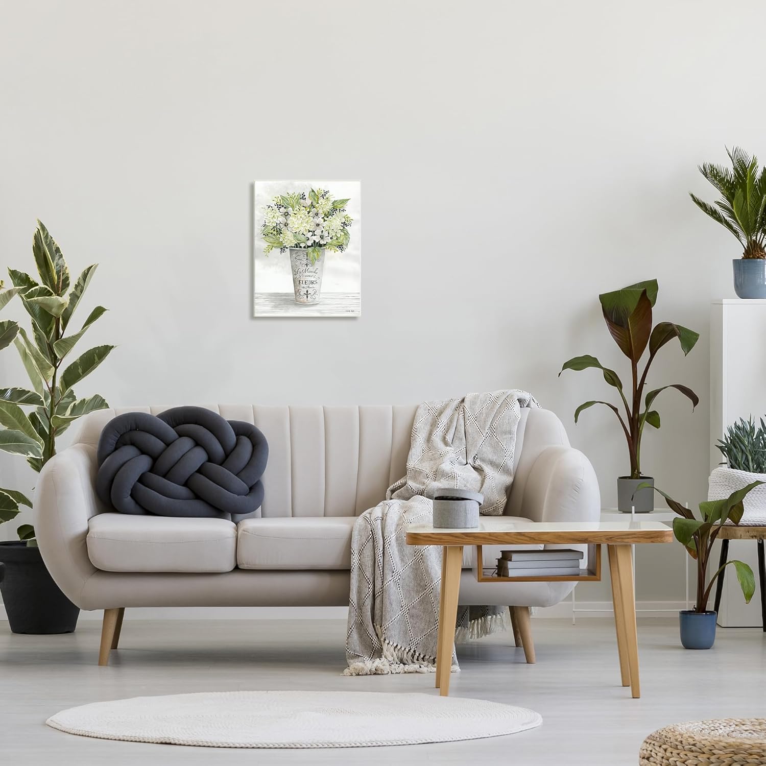 Stupell Industries Cindy Jacobs – Ramo de vegetación floral francesa con encanto parisino, diseño artístico de flores