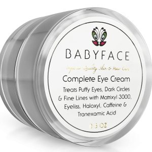 Babyface Crema completa de ojos para ojeras, arrugas, bolsas y reducción de ojos hinchados ilumina y suaviza debajo de los ojos con cafeína, Babyface Crema completa de ojos para ojeras, arrugas, bolsas y reducción de ojos hinchados ilumina y suaviza debajo de los ojos con cafeína,