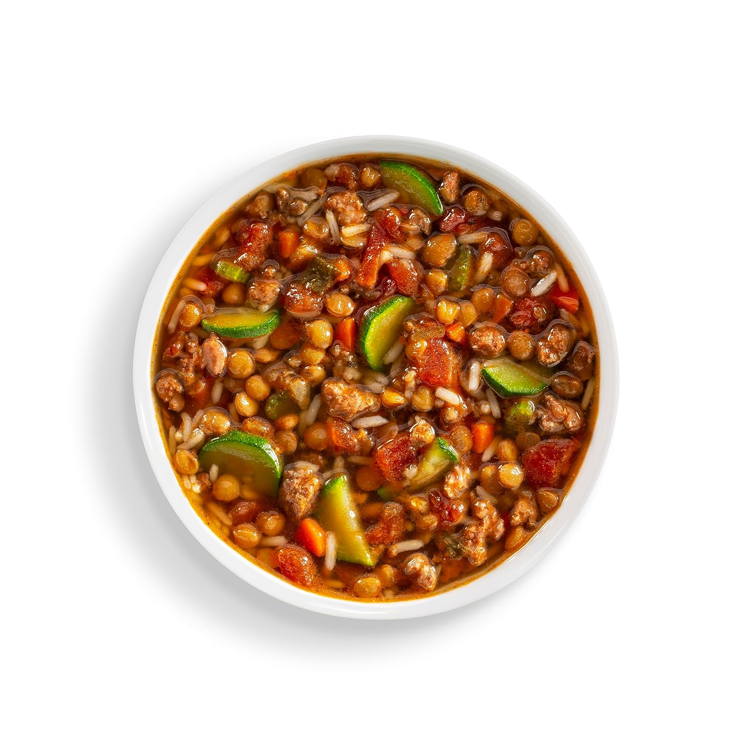Frontier Soups Comidas abundantes de la cosecha de indiana salchichas y lentejas, 16 onzas, paquete de 2