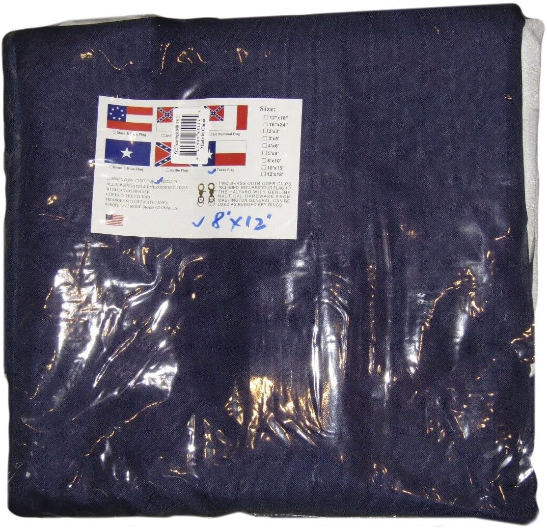 Premium 8×12 ft Embroidered Sewn State Of 600D 2ply Nylon Flag 8’x12′ Grommets
