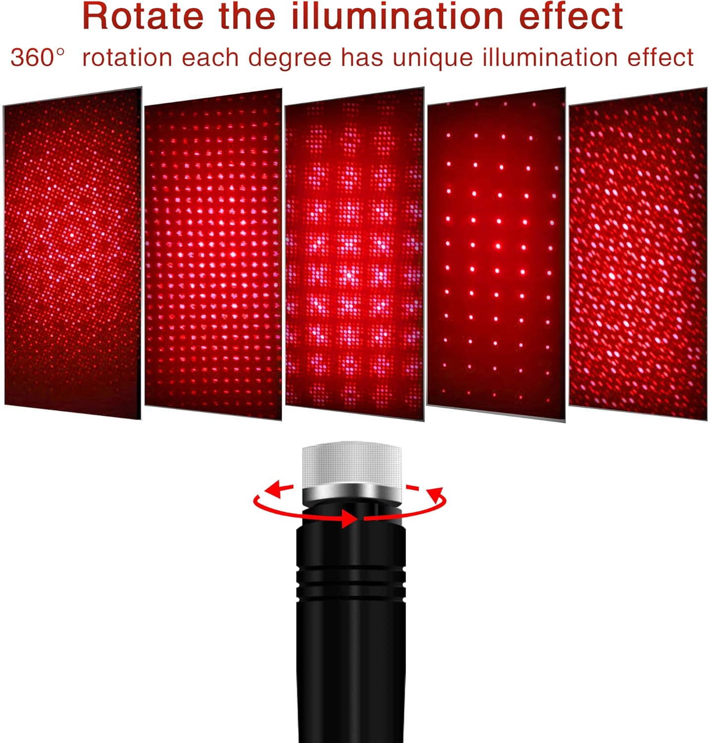 Proyector de luz nocturna de estrellas, accesorios de automóvil para mujeres y hombres, luces LED románticas para automóvil, luces interiores